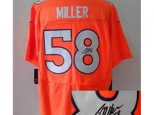 Nike NFL Denver Broncos #58 Von Miller orange Jerseys(Signed Elite)