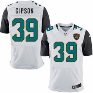 Mens Nike Jacksonville Jaguars #39 Tashaun Gipson Elite White NFL Jersey