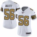Womens Nike New Orleans Saints #56 Michael Mauti Limited White Rush NFL Jersey