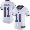 Women's Nike New York Giants #11 Phil Simms Limited White Rush NFL Jersey