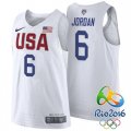 Deandre Jordan USA Dream Twelve Team #6 2016 Rio Olympics White Authentic Jersey