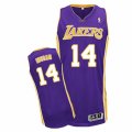 Mens Adidas Los Angeles Lakers #14 Brandon Ingram Authentic Purple Road NBA Jersey