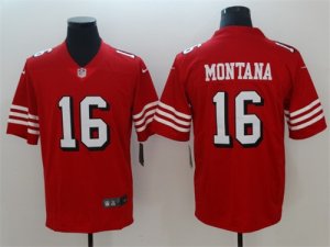 Nike 49ers #16 Joe Montana Red 2018 Vapor Untouchable Limited Jersey