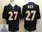 2013 Super Bowl XLVII NEW Baltimore Ravens 27 Ray Rice Black(Elite NEW)