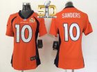 Women Nike Broncos #10 Emmanuel Sanders Orange Team Color Super Bowl 50 Stitched NFL Jersey