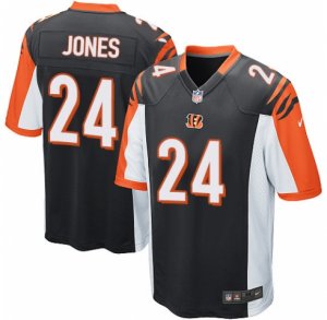 Men\'s Nike Cincinnati Bengals #24 Adam Jones Game Black Team Color NFL Jersey