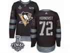 Mens Adidas Pittsburgh Penguins #72 Patric Hornqvist Premier Black 1917-2017 100th Anniversary 2017 Stanley Cup Final NHL Jersey