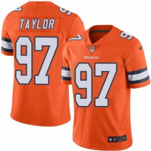 Youth Nike Denver Broncos #97 Phil Taylor Limited Orange Rush NFL Jersey