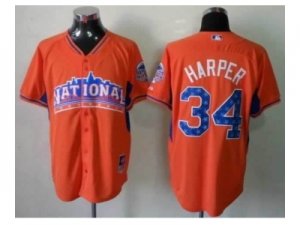 mlb 2013 all star jerseys washington nationals #34 harper orange