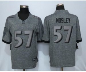 Men Nike Baltimore Ravens #57 C.J. Mosley Gray Stitched Gridiron Gray Limited Jersey