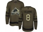 Adidas Colorado Avalanche #8 Teemu Selanne Green Salute to Service Stitched NHL Jersey