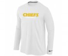Nike Kansas City Chiefs Authentic font Long Sleeve T-Shirt White