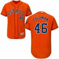 Men's Majestic Houston Astros #46 Scott Feldman Orange Flexbase Authentic Collection MLB Jersey