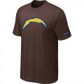 Nike San Diego Chargers Sideline Legend Authentic Logo T-Shirt Brown