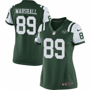 Women\'s Nike New York Jets #89 Jalin Marshall Limited Green Team Color NFL Jersey