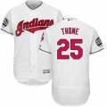 Mens Majestic Cleveland Indians #25 Jim Thome White 2016 World Series Bound Flexbase Authentic Collection MLB Jersey