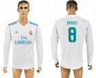 2017-18 Real Madrid 8 KROOS Home Long Sleeve Thailand Soccer Jersey
