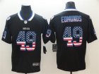 Nike Bills #49 Tremaine Edmunds Black USA Flag Fashion Limited Jersey
