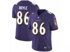 Mens Nike Baltimore Ravens #86 Nick Boyle Vapor Untouchable Limited Purple Team Color NFL Jersey