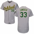 Men's Majestic Oakland Athletics #33 Jose Canseco Grey Flexbase Authentic Collection MLB Jersey