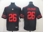 Nike 49ers #26 Tevin Coleman Black Vapor Untouchable Limited Jersey