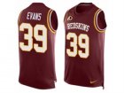 Nike Washington Redskins #39 Josh Evans Limited Red Player Name & Number Tank Top NFL Jersey