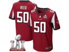 Mens Nike Atlanta Falcons #50 Brooks Reed Elite Red Team Color Super Bowl LI 51 NFL Jersey