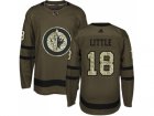 Adidas Winnipeg Jets #18 Bryan Little Green Salute to Service Stitched NHL Jersey