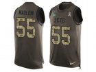 Mens Nike New York Jets #55 Lorenzo Mauldin Limited Green Salute to Service Tank Top NFL Jersey