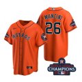 Astros #26 Trey Mancini Orange 2022 World Series Champions Cool Base Jersey