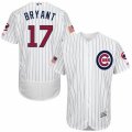 Mens Majestic Chicago Cubs #17 Kris Bryant White Fashion Stars & Stripes Flex Base MLB Jersey
