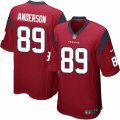 Mens Nike Houston Texans #89 Stephen Anderson Game Red Alternate NFL Jersey