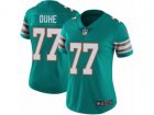 Women Nike Miami Dolphins #77 Adam Joseph Duhe Vapor Untouchable Limited Aqua Green Alternate NFL Jersey