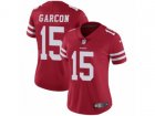 Women Nike San Francisco 49ers #15 Pierre Garcon Vapor Untouchable Limited Red Team Color NFL Jersey