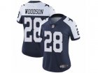 Women Nike Dallas Cowboys #28 Darren Woodson Vapor Untouchable Limited Navy Blue Throwback Alternate NFL Jersey