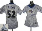 2013 Super Bowl XLVII Women NEW NFL Baltimore Ravens #52 Ray Lewis Zebra Field Flirt Fashion Jerseys