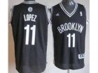 nba Brooklyn Nets #11 Brook Lopez Black Jersey(Revolution 30 Swingman)