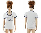 Womens Real Madrid Blank Home Soccer Club Jersey