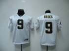 youth new orleans saints #9 Drew Brees white