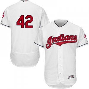 2016 Men Cleveland Indians #42 Jackie Robinson Majestic White Authentic Collection Flexbase Jersey