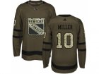 Adidas New York Rangers #10 J.T. Miller Green Salute to Service Stitched NHL Jersey