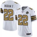 Nike Saints #22 Mark Ingram II White With Tom Benson Patch Color Rush Limited Jersey