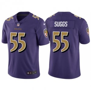 Men Baltimore Ravens #55 Terrell Suggs Purple Color Rush Limited Jersey