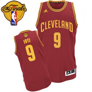 Men\'s Adidas Cleveland Cavaliers #9 Channing Frye Swingman Wine Red Road 2016 The Finals Patch NBA Jersey