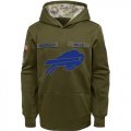 Buffalo Bills Nike Youth Salute to Service Pullover Performance Hoodie Green
