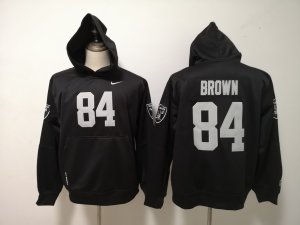Nike Raiders #84 Antonio Brown Black All Stitched Hooded Sweatshirt