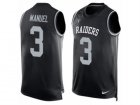 Mens Nike Oakland Raiders #3 E. J. Manuel Limited Black Player Name & Number Tank Top NFL Jersey