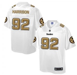 Nike Pittsburgh Steelers #92 James Harrison White Men NFL Pro Line Fashion Game Jersey