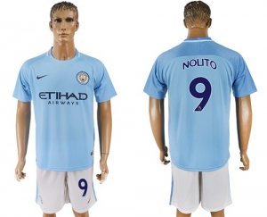2017-18 Manchester City 9 NOLITO Home Soccer Jersey