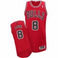 Mens Adidas Chicago Bulls #8 Zach LaVine Authentic Red Road NBA Jersey